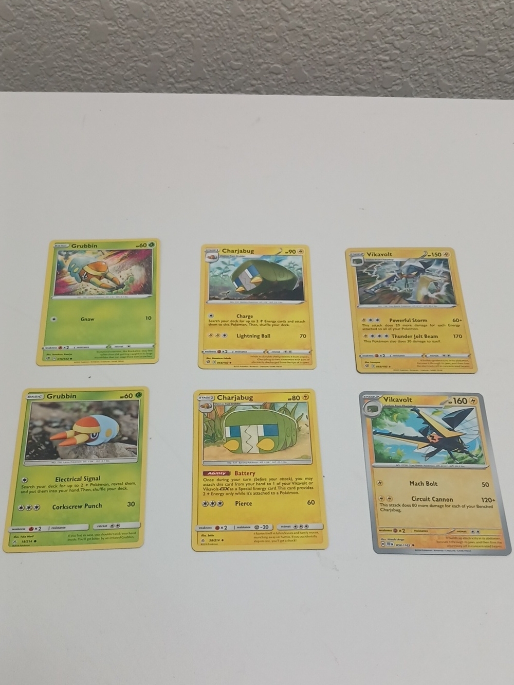 Pokemon Grubbin Evolution Trading Cards